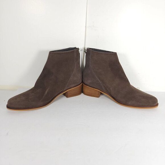 Steve Madden Women's 8,5M Legally Brown Suede Back Zip Ankle Booties Boots - Picture 6 of 12